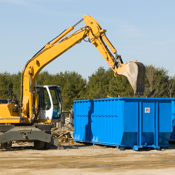 what size residential dumpster rentals are available in Dobbins California